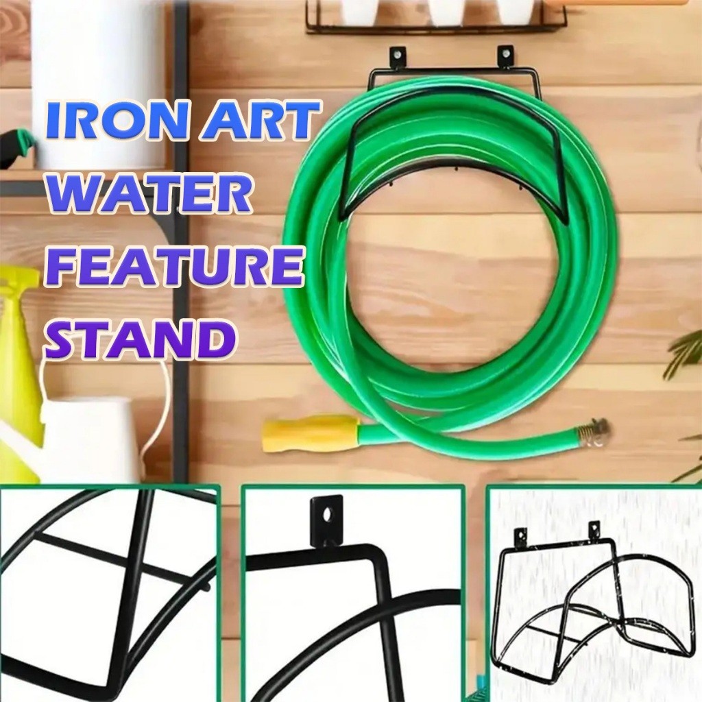 เก็บปลายทาง！ที่แขวนสายยาง ตะขอแขวนเครื่องมือ แบบติดผนัง ใชในส่วน ระเบียง อู่ซ่อมรถ การรับน้ำหนักที่ดี ทนทาน - รูปที่ 3