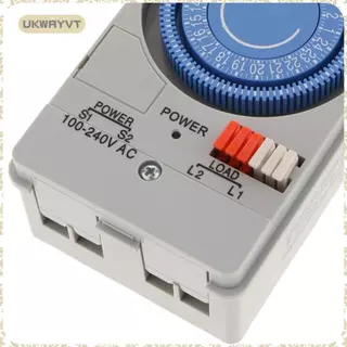 [ukwryvt] 24 ชั่วโมง Mechanical Chronometry Time Switch Timer พร้อมฝาครอบ 110-240V