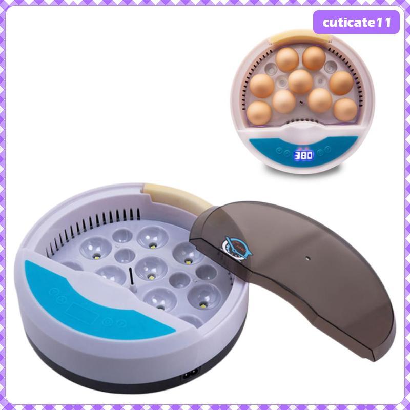 [Cuticate1] นกเป็ดไก่ 9Eggs Hatching Incubator ควบคุมอุณหภูมิสําหรับไก่