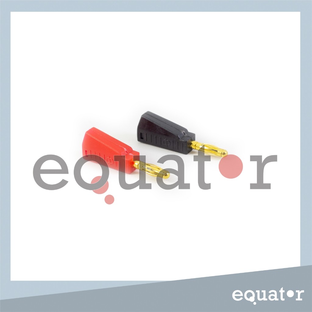 MERAH [1 ชุด] Jack Jek Banana Plug Gold Red Black DY2417A DY 2417 ชาย ชาย ชาย ชาย