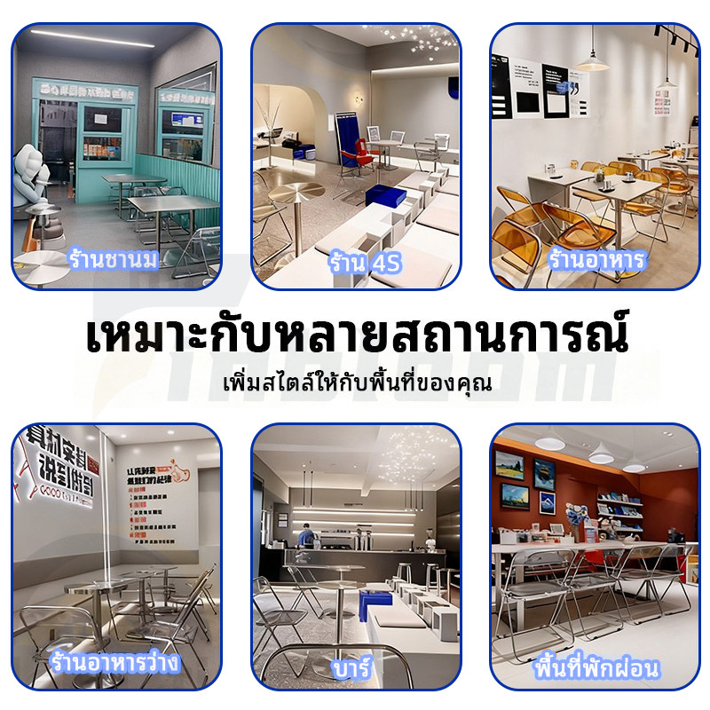 หนาขึ้นโต๊ะสแตนเลสทรงกลม 40/60cm โต๊ะสแตนเลส ทรงกลม/สี่เหลี่ยม Stainless steel table โต๊ะร้านชานม โต๊ะคาเฟ่ dy - รูปที่ 3