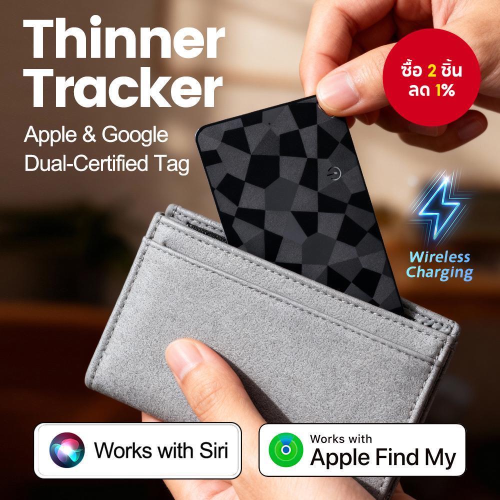 กระเป๋าสตางค์บัตรติดตามบางเฉียบ Anti-Loss Gps Tracker แท็กตําแหน่งอัจฉริยะสําหรับ Iphone ค้นหาแอปของ