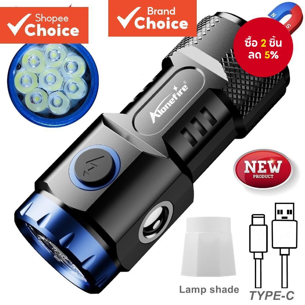 Alonefire X88 6500K 8x P35 LED High Bright Mini Palm ไฟฉายขนาดเล ็ ก USB ชาร ์ จ COB ไฟด ้ านข ้ างเดินป ่ า Camping Home ทํางาน Repai ไฟฉาย ราคา ถูกที่สุด ดีลบีเคเค