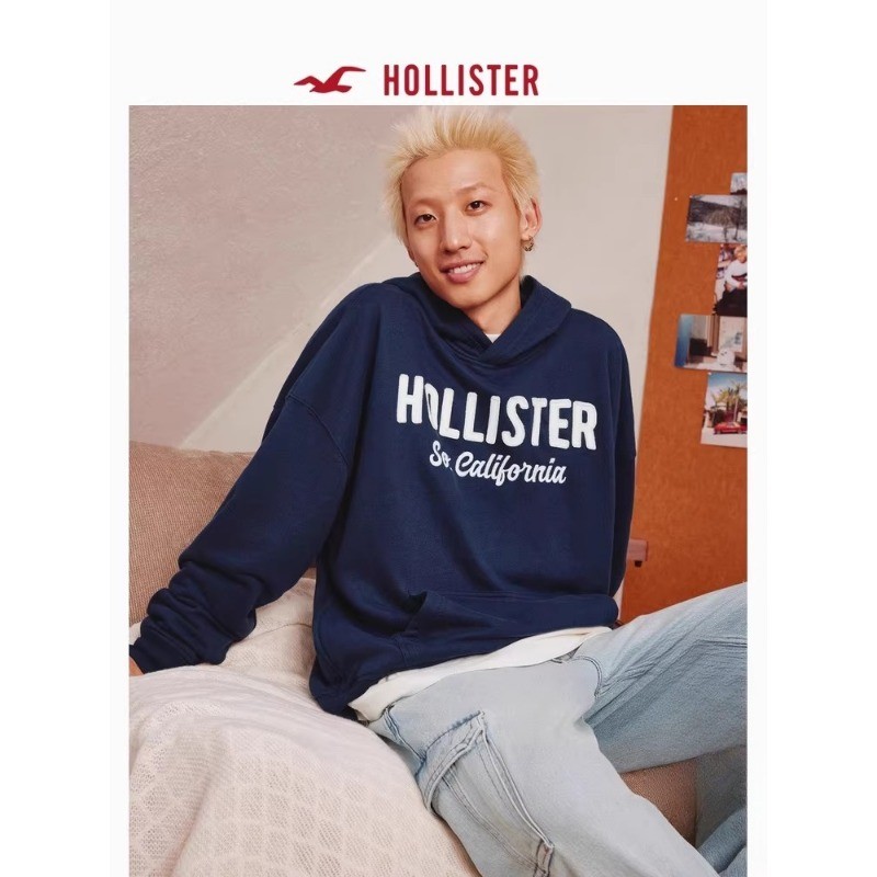 Hollister เสื้อกันหนาวฮู้ดดี้ สำหรับทั้งผู้ชายและผู้หญิง แบบแคชวล รหัส 322-5388 1227