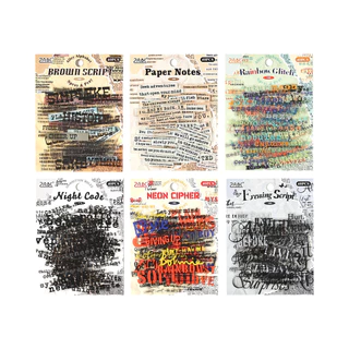 Journamm 40PCS PET สติกเกอร์ภาษาอังกฤษสําหรับ Scrapbooking Journaing Unk Journa อุปกรณ์และ DIY Hand Made ตกแต่ง