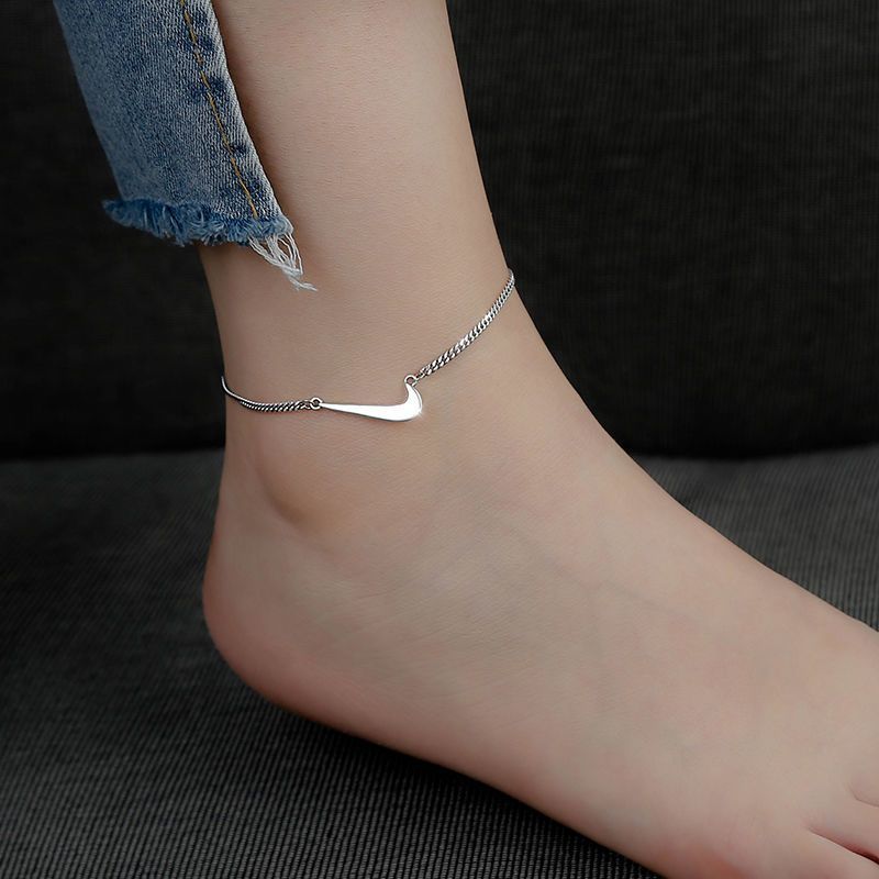 Premium Selection#Checkmark Anklet for Women, Pure Silver New Anklet for Girls, Internet Celebrity A