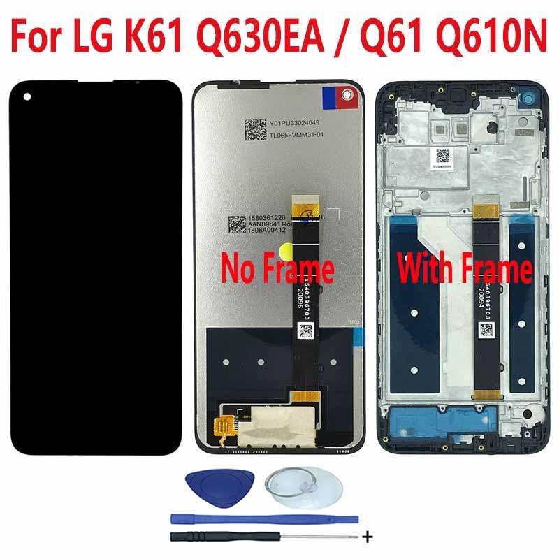 สําหรับ LG Q61 Q610EA Q610FM Q610N จอแสดงผล LCD Touch Screen Digitizer Assembly สําหรับ LG K61 Q630 