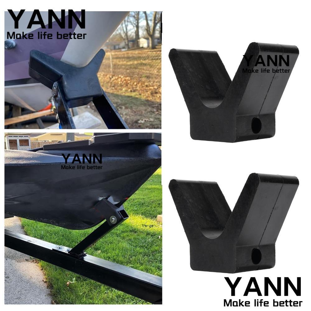 YANN 2PCS Trailor หยุดหัวเรือ ด้วยยาง V Block ทนทาน สำหรับเรือTrailor