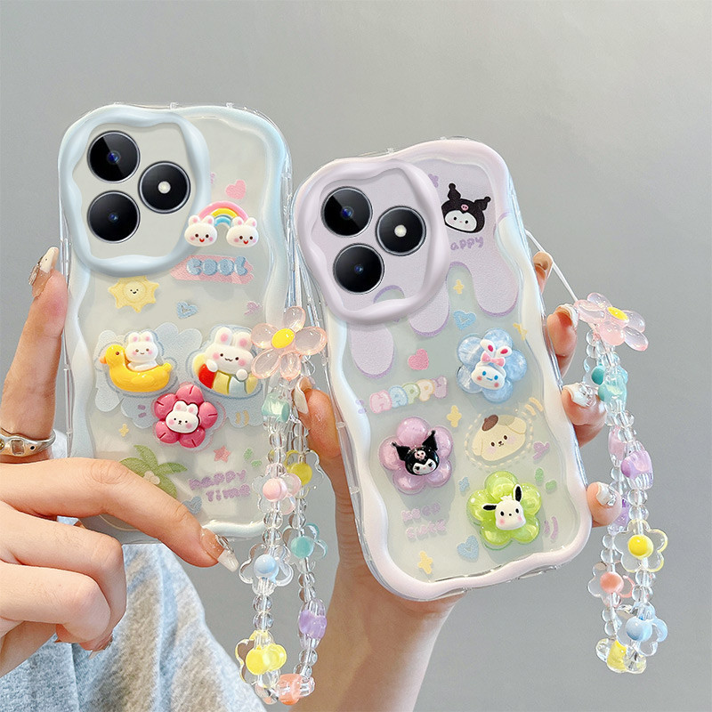 เคส For Realme C53 / C51 TPU เคส BBNYGZ สไตล์ครีม 3D ตุ๊กตากรณีโทรศัพท์ใสที่มีหลายรูปแบบ.