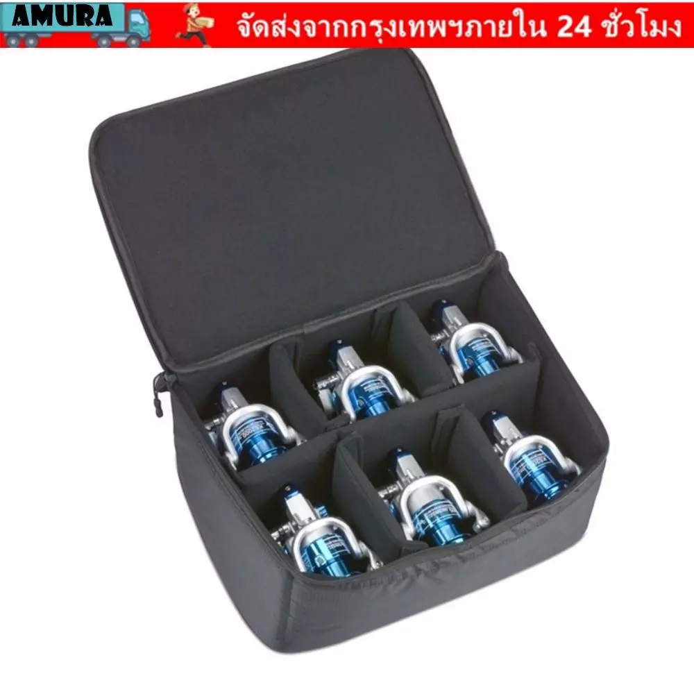 AMURA กระเป๋ารอกตกปลา พกพาสะดวก ออกแบบมาอย่างกะทัดรัด กันน้ำและมีหลายช่องสำหรับเก็บอุปกรณ์ตกปลาอย่างดี