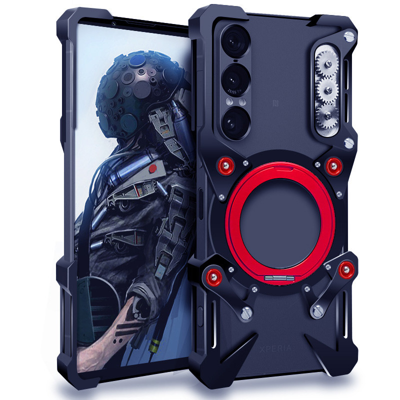 หรูหรา Hollow โลหะสําหรับ Sony Xperia 1 VII สําหรับ Xperia 1 VI 5 VII 10 VII กันชนอลูมิเนียมในตัว 36