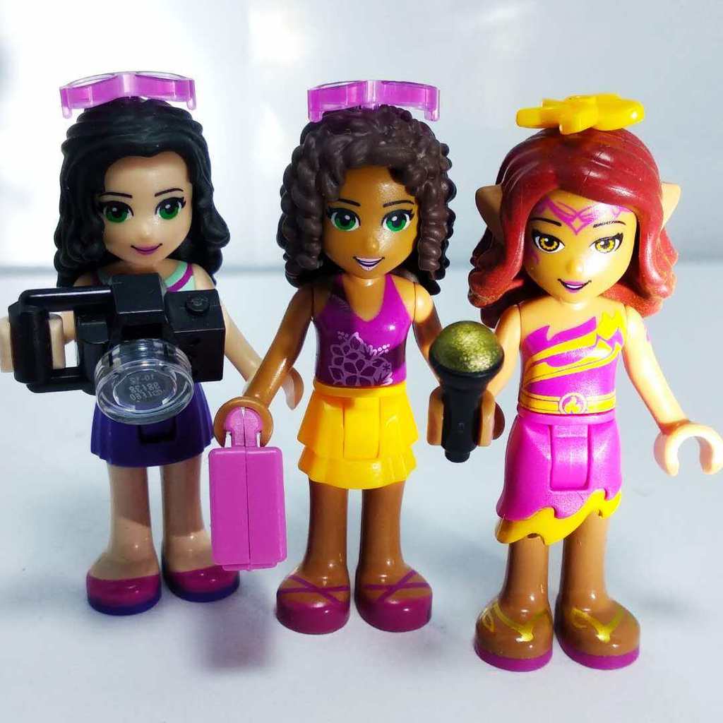 LEGO LEGO MOC Minifigure Good Friend Series Girl นักร้องกระเป๋าเดินทางแว่นตา