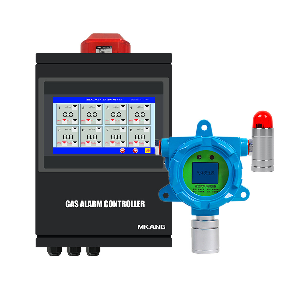 อุตสาหกรรมคงที่ HD Digital Display LPG CH4 H2s CO O2 CO2 SO2 CL2 NH3 VOC PH3 เครื่องตรวจจับก๊าซ