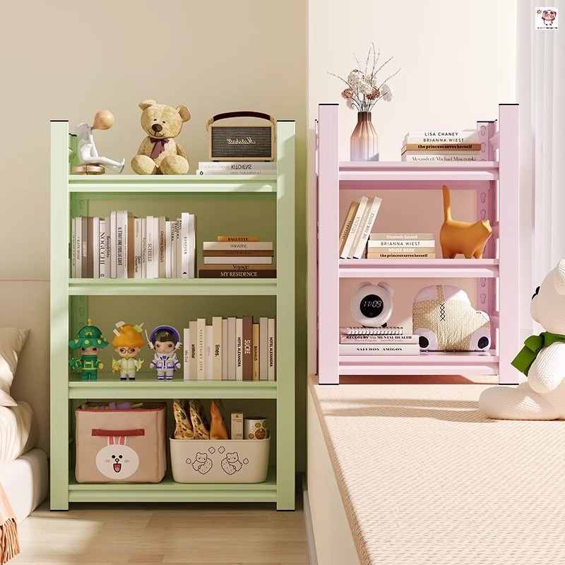 ชั้นวางเครื่องสำอาง ชั้นเก็บของใช้ในบ้าน สีชมพู ชั้นวางตั้งพื้น 置物架  收纳架 落地展示架 - รูปที่ 5