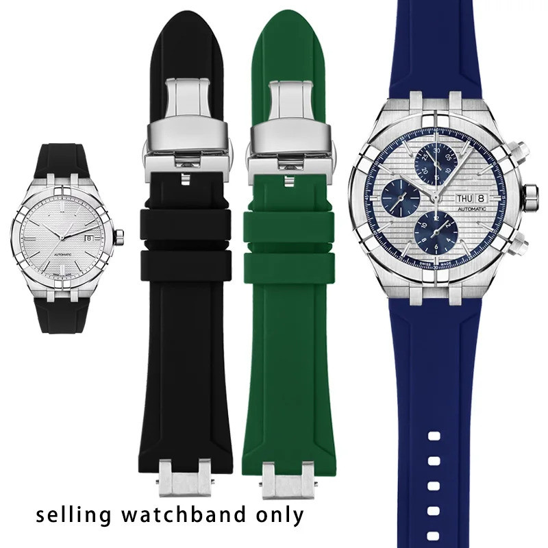 สําหรับ Maurice Lacroix AI1108 IKON series สร้อยข้อมือ AI6008 สายนาฬิกาซิลิโคน AI6007 AI6038 AI6058 