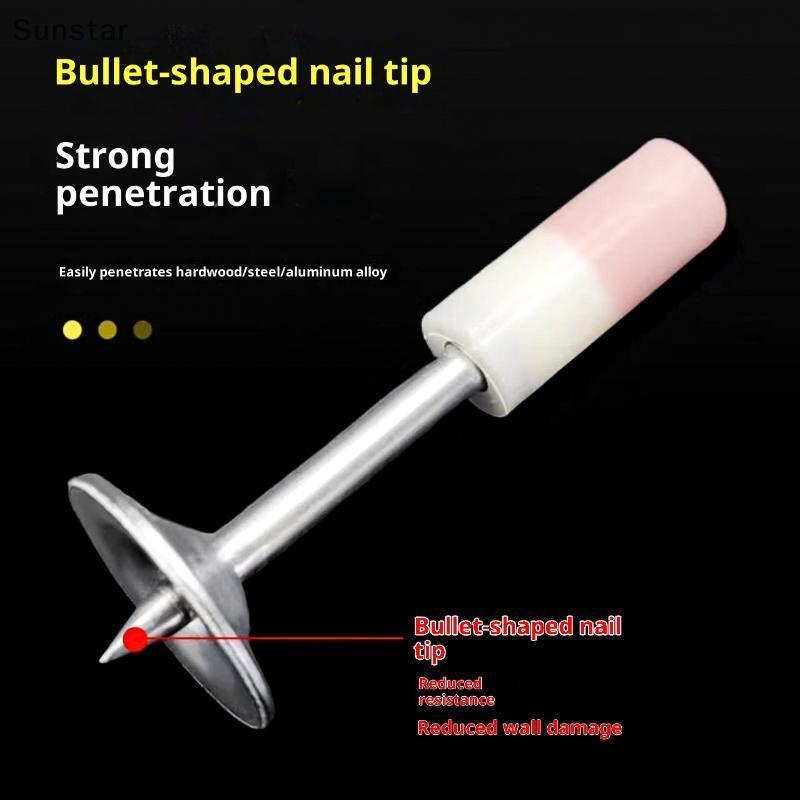 Sunstar 100/200/300/400 ชิ้น Soundproof Nail Cannon เล็บเพดานเครื่องมือมาตรฐานสูงไดรฟ์ Pin เล็บระงับเพดาน Artifact