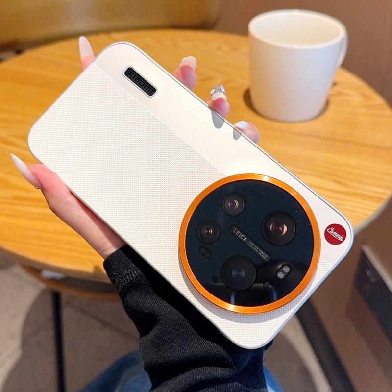 สําหรับ Xiaomi 17 Ultra กรณี ELVEV Hard PC PU หนัง Anti-slip สีการปิดกั้นเลนส์ป้องกันฝาครอบโทรศัพท์ ราคา ถูกที่สุด ดีลบีเคเค แกลเลอรีภาพที่ 4