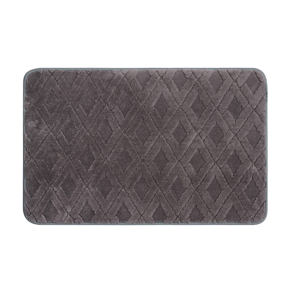 พรมเช็ดเท้า Jacquard KASSA HOME รุ่น ZRM-1108 ขนาด 70 x 45 ซม. สีเทา
