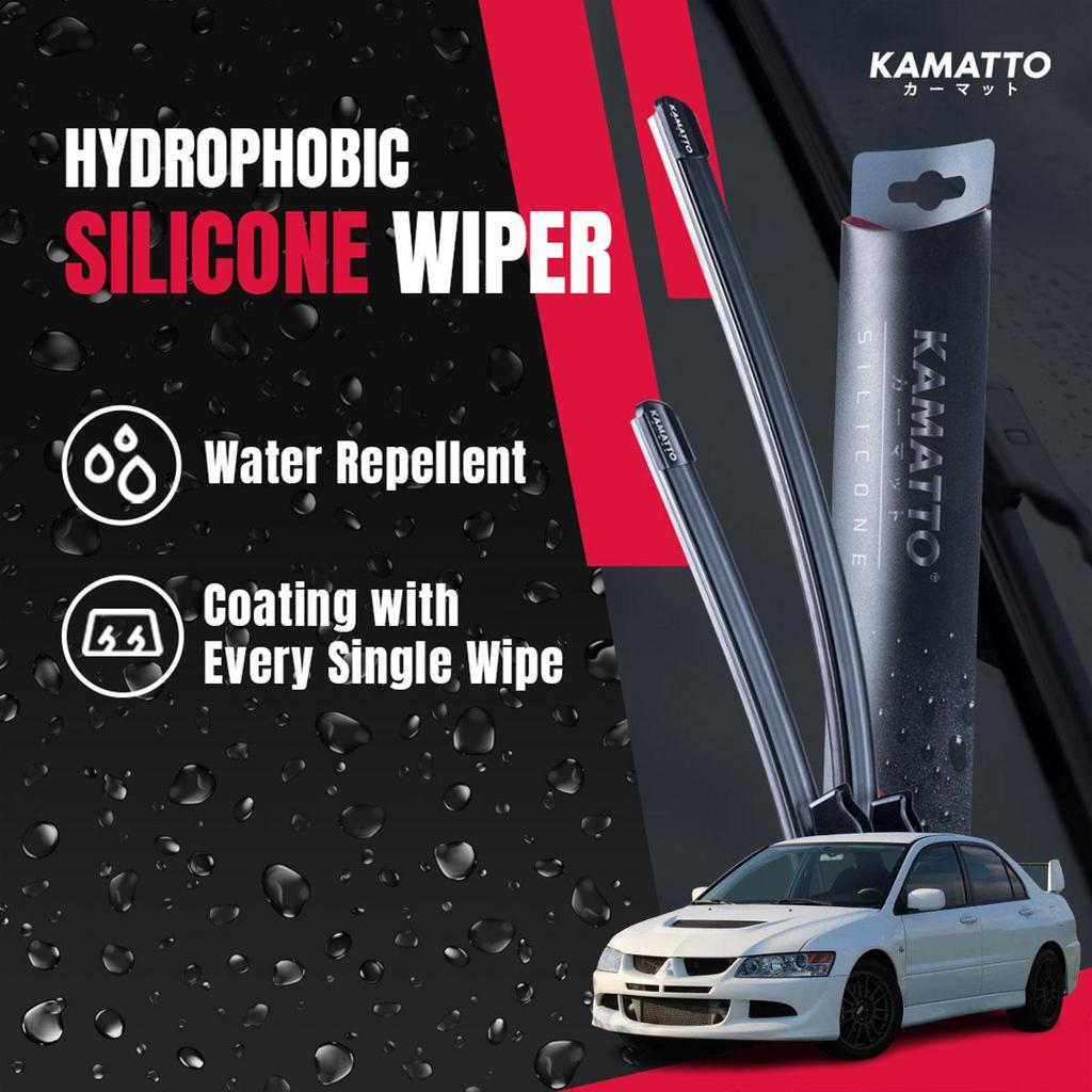 Kamatto Wiper Mitsubishi Lancer Evolution 9 (2005-2007) เคลือบหยดน้ําซิลิโคนแบบไฮโดรโฟบิก