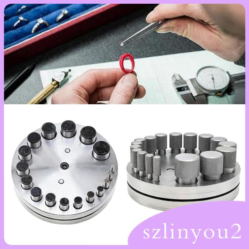 [szlinyou2] 17 Hole Disc Cutting Tool Jewelry Disc Cutting Punch Metalworking อุปกรณ์ปฏิบัติ Metal F