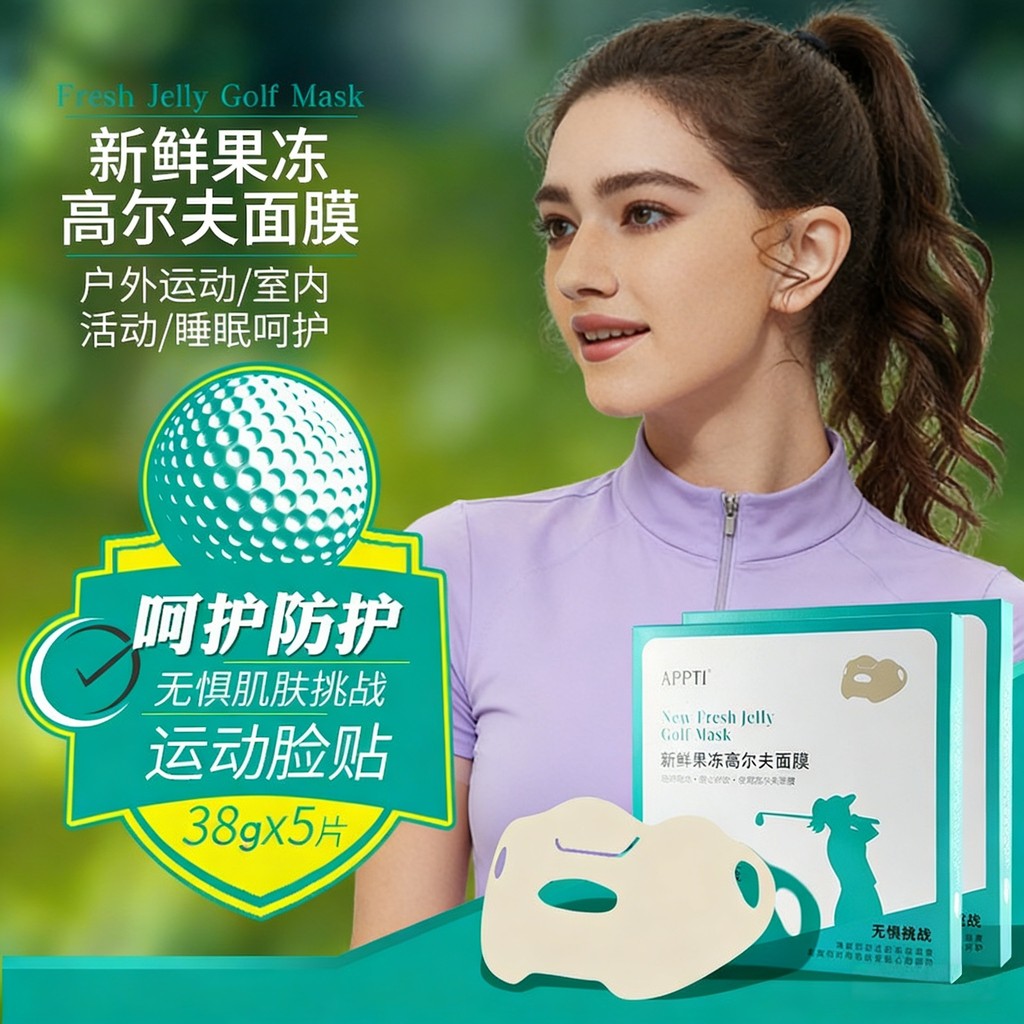 APPTI Golf Jelly Mask ภายนอกกีฬา Moisturizing Lifting แขวนหู Mask Face Mask อัลตราไวโอเลต