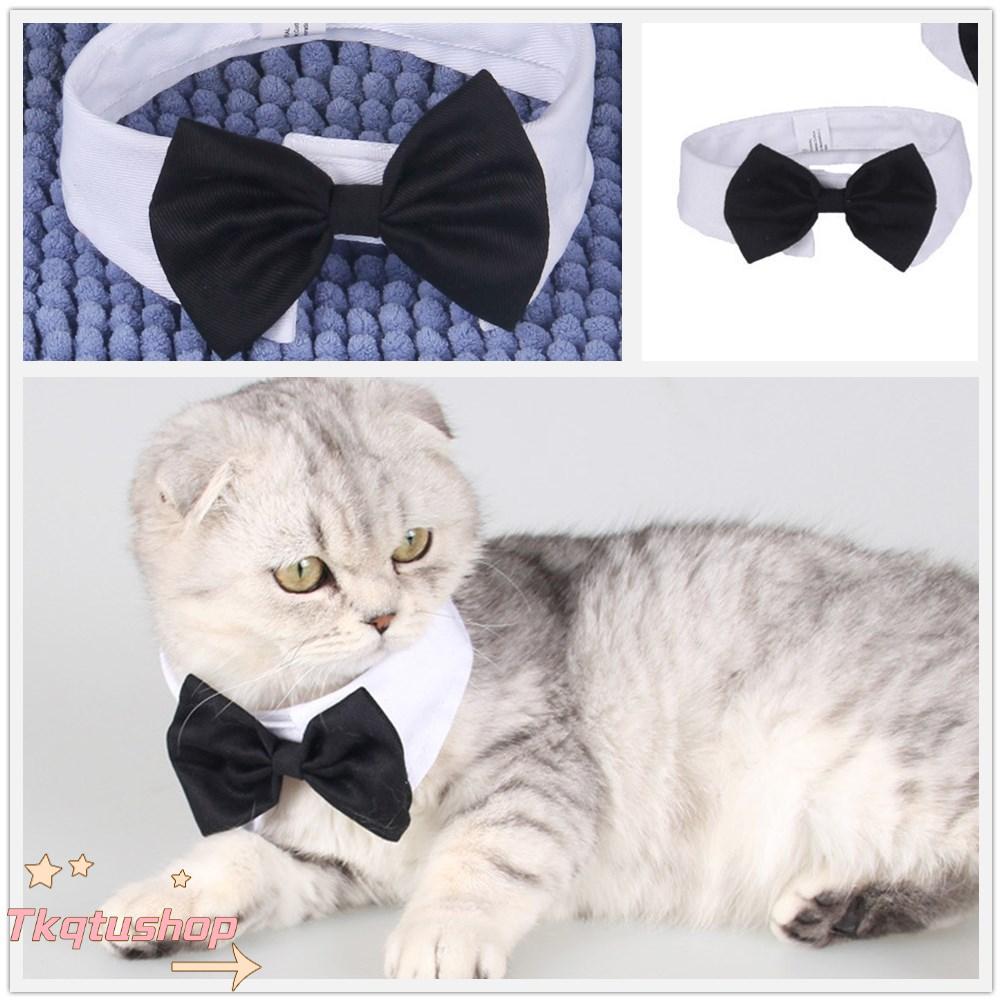 IMIHAN1 Cat Tuxedo Collar Birthday Party Puppy Cat ลูกแมวสัตว์เลี้ยงอย่างเป็นทางการ Tuxedo