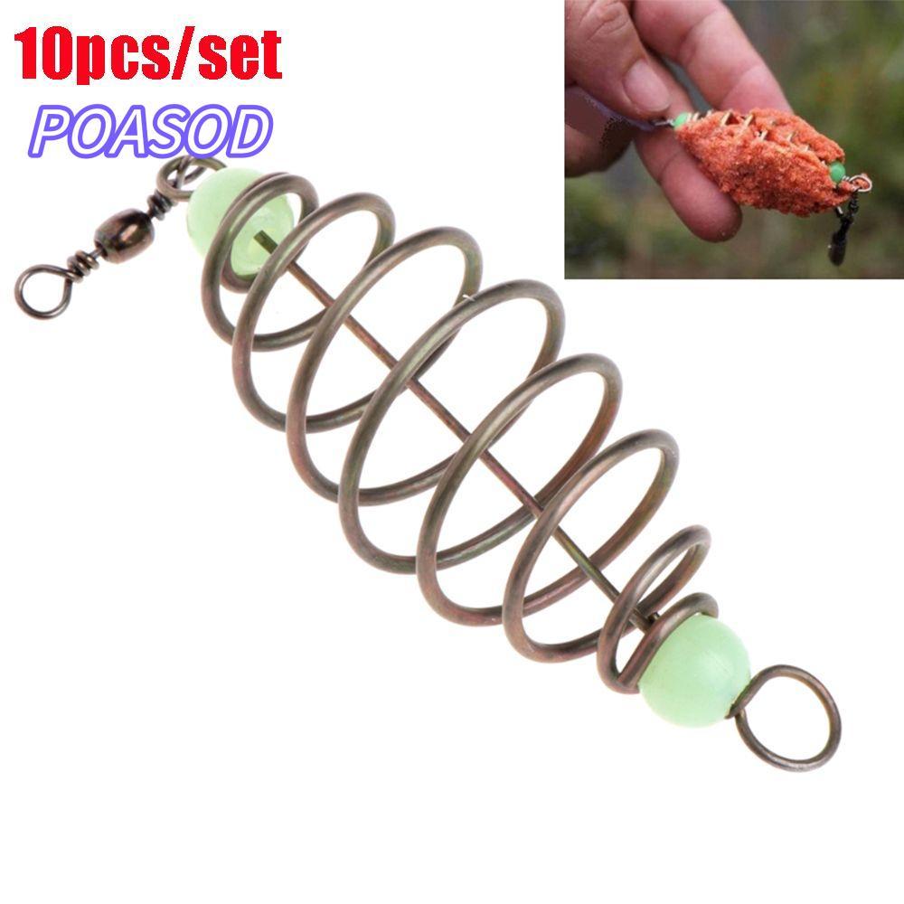 MAYSHOW 10 ชิ้น/เซ็ตสแตนเลส Feeder Olive Method Leader คุณภาพสูงสปริง Lure