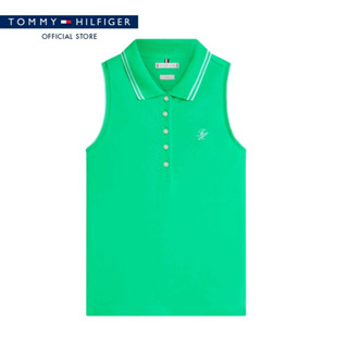 Tommy Hilfiger เสื้อโปโล ผู้หญิง รุ่น WW0WW49561 L3W - สีเขี…