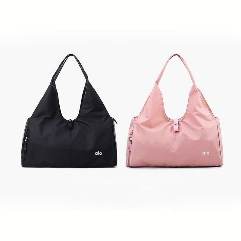 Alo Gym Bag กระเป๋าเก็บของสําหรับเดินทางกระเป๋าสะพายไหล่นักเรียนวิทยาลัยความจุขนาดใหญ่กระเป๋าถือมัลต