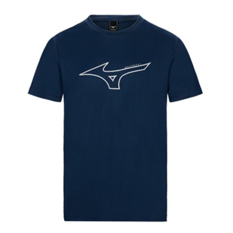 MIZUNO กีฬาแขนสั้นสำหรับทุกเพศ ออกแบบมาเพื่อบาดมินตัน ทำจากผ้าฝ้ายพรีเมียม 100%