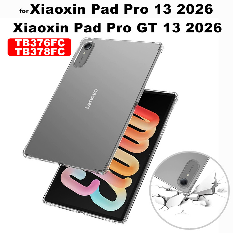 สําหรับ Lenovo Xiaoxin Pad Pro 13 2026 TB376FC กรณีโปร่งใส TPU สําหรับ Xiaoxin Pad Pro GT 13 2026 TB