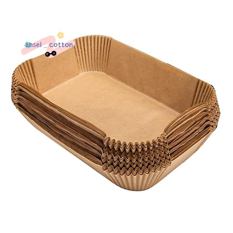Air Fryer Liners กระดาษแบบใช้แล้วทิ้งสําหรับ Dual,200 ชิ้น Air Fryer Liners สี่เหลี่ยมผืนผ้า, Air Fr