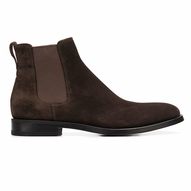 CHELSA Boots รองเท้าบูทสั้นผู้ชาย Pointed Toe ของแท้หนัง CHELSEA BOOT รองเท้าผู้ชายสไตล์อังกฤษ Frost