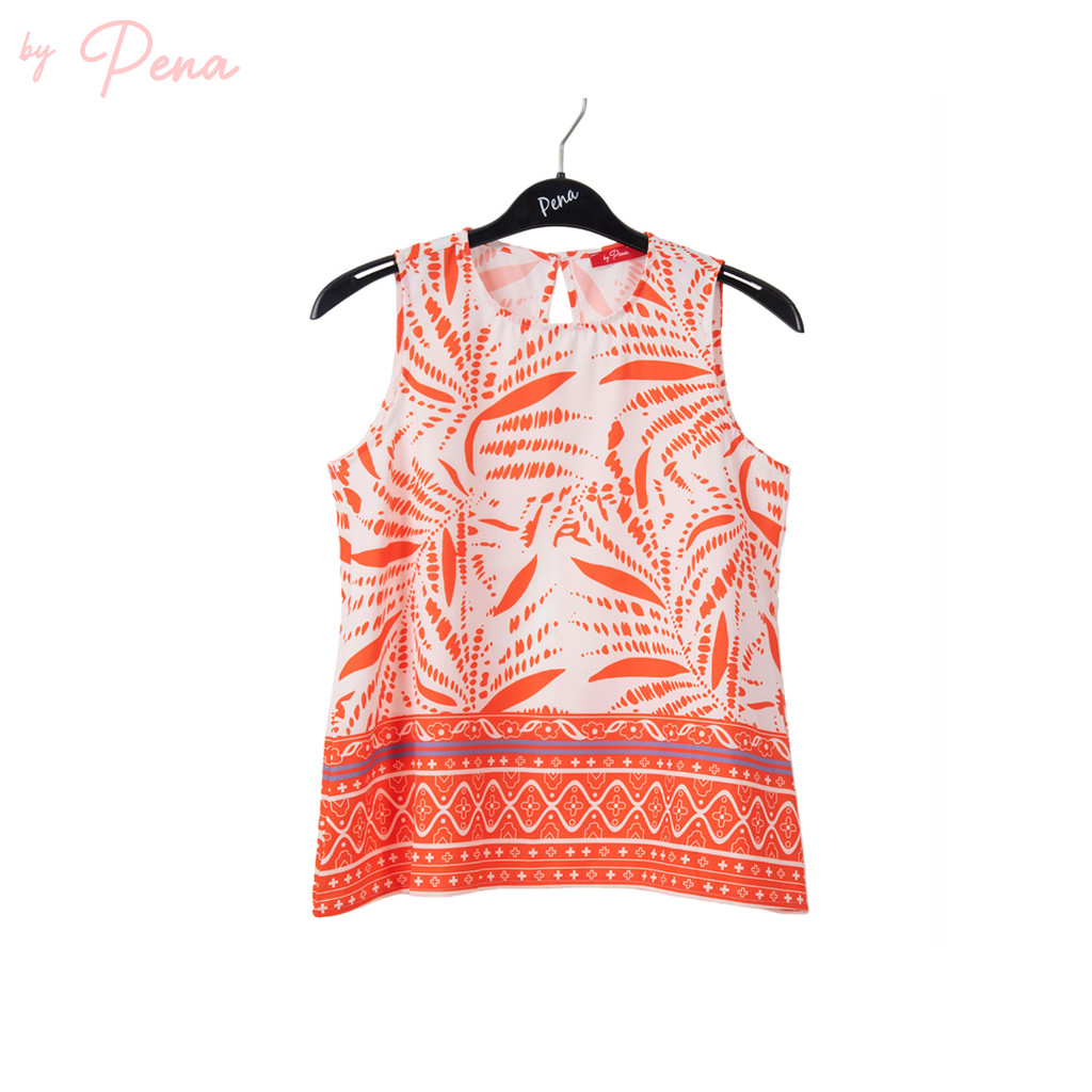 By Pena เสื้อแขนกุดพิมพ์ลาย Tropical Vibes BPSS042602
