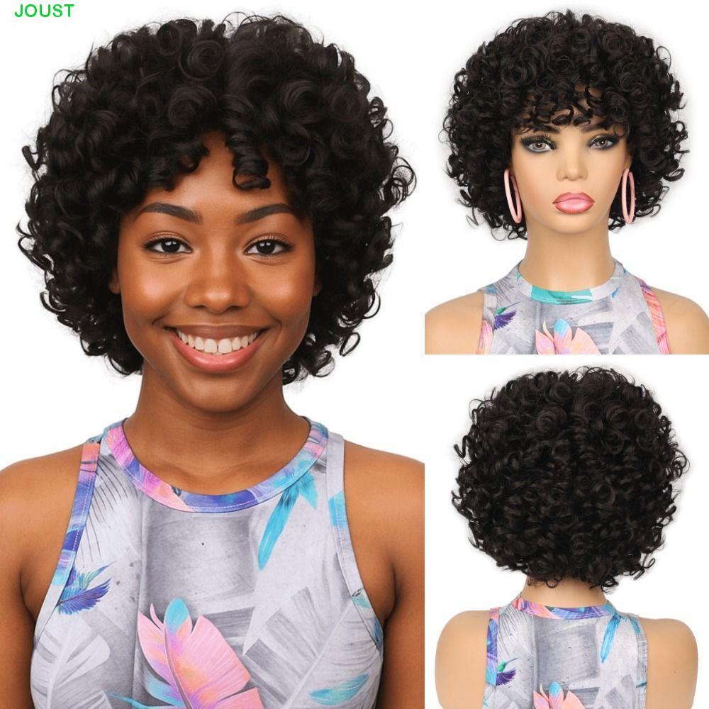 วิกผมสั้น Afro Curly สังเคราะห์แบบ Ombre Bob กับ Fringe สำหรับคอสเพลย์และอุปกรณ์เสริมผม