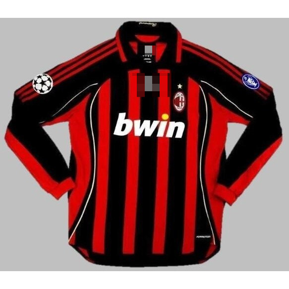 2006/2007 Ac milan Home jersey Retro Jersey ฟุตบอล 06/07 AC milan jersey KAKA 22 NESTA 13 RONALDO 99