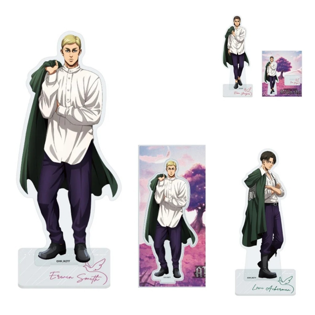 Attack on Titan Anime Standee Model Eren Levi Erwin Smith ของตกแต่งโต๊ะศึกษา