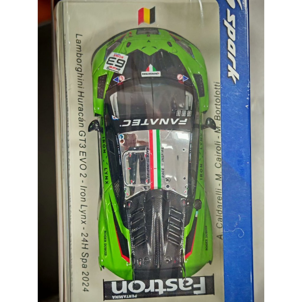 SPARK Racing รุ่น 1/43 2024 SPARK Huracan GT3 EVO 2 63 #Huracan Huracan GT3 EVO 2 63 #Calf