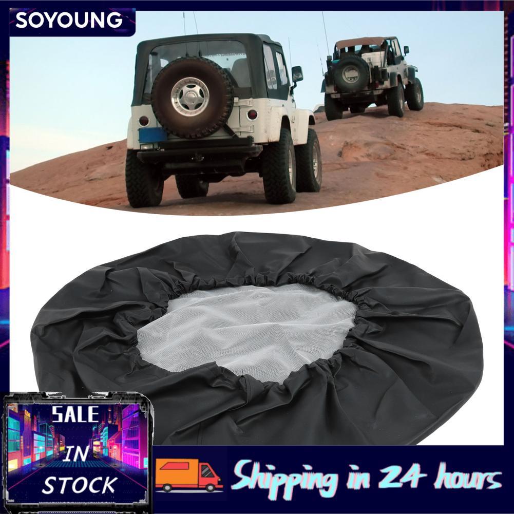 Soyoung Soyoung 15 นิ้วยางฝาครอบป้องกันสีดำล้ออะไหล่หนัง PVC Protector สำหรับ 215/65R16 225/65R17 23