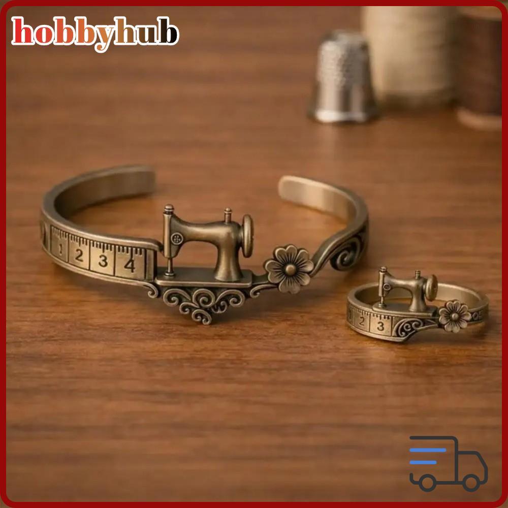 HOBBYHUB ชุดเครื่องประดับ จักรเย็บผ้าโลหะผสม สำหรับผู้หญิง สไตล์วินเทจ