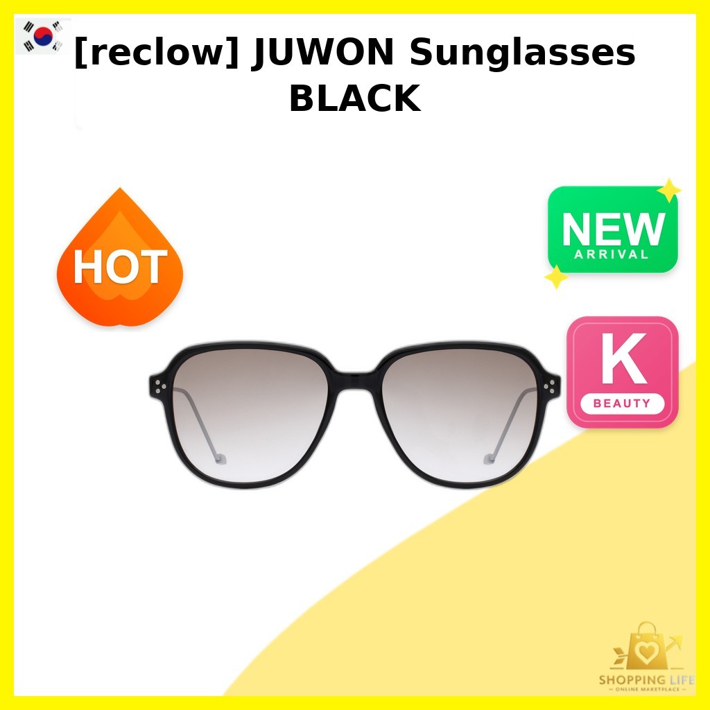 แว่นกันแดด JUWON BLACK กรอบโอเวอร์ไซส์ ของแท้ 100% โดย ShoppingLife