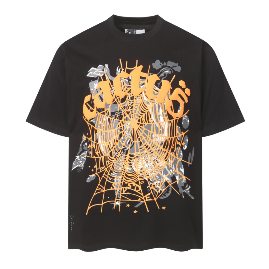 ❤️❤️ High Street Spider Web 3D พิมพ์รอบคอแขนสั้นเสื้อยืด Casual Tshirt สําหรับผู้ชายและผู้หญิง