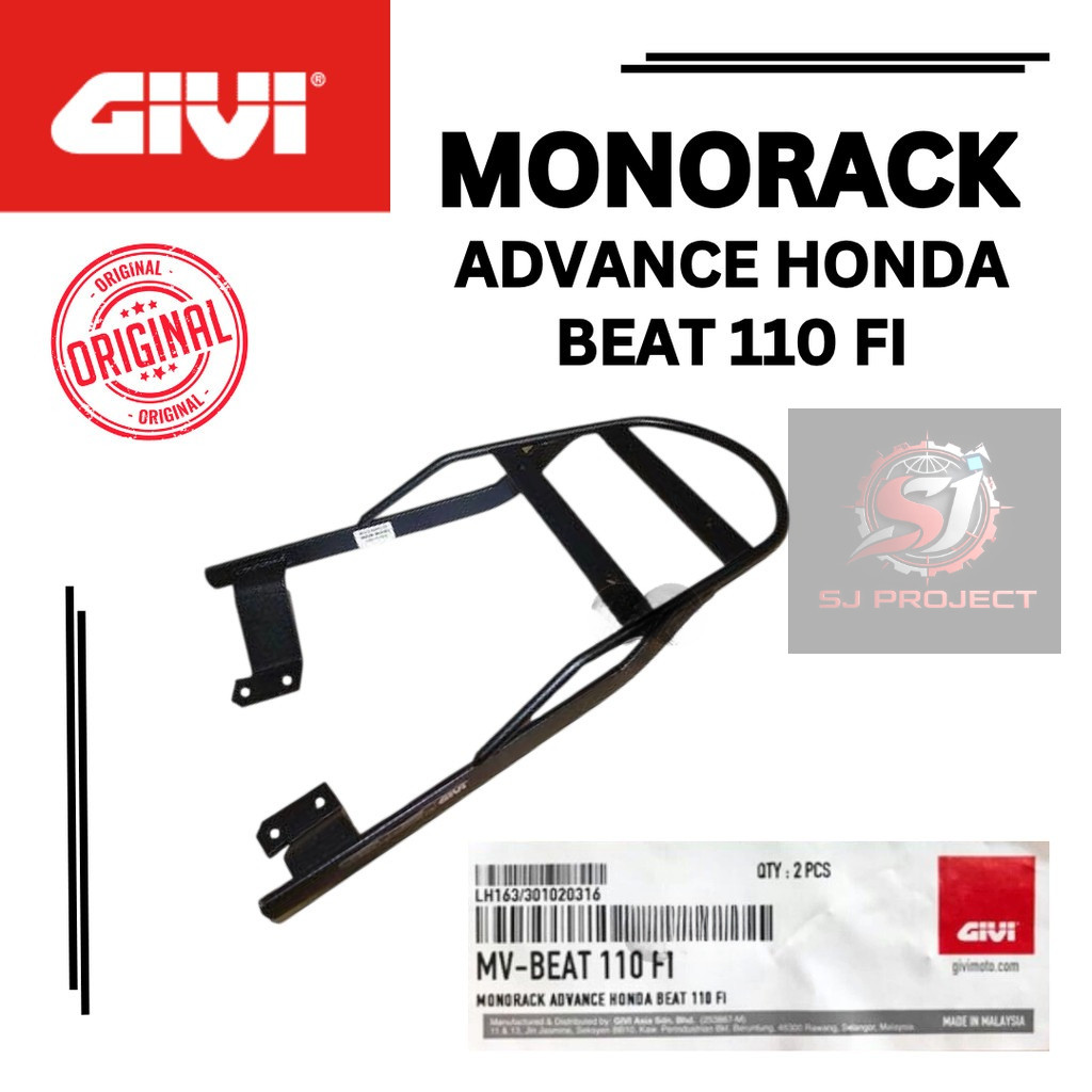 BEAT110 FI GIVI MV-BEAT110FI MONORCK สําหรับ HONDA BEAT 110 FI
