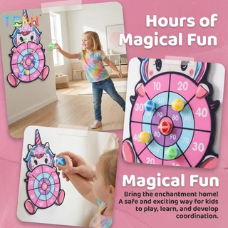TEMI เด็ก Dart Ball เกมของเล่น Sticky Dart Board เกมปริศนาของเล่นของขวัญ