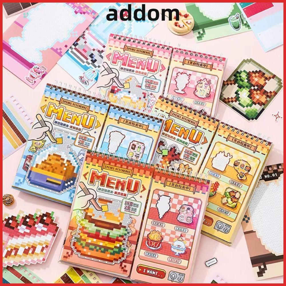 ADDOM Bean Paste สติกเกอร์, อัลบั้มตกแต่ง Pixel Art Design Pixel Art สติกเกอร์, Creative 30 ชิ้นสติก