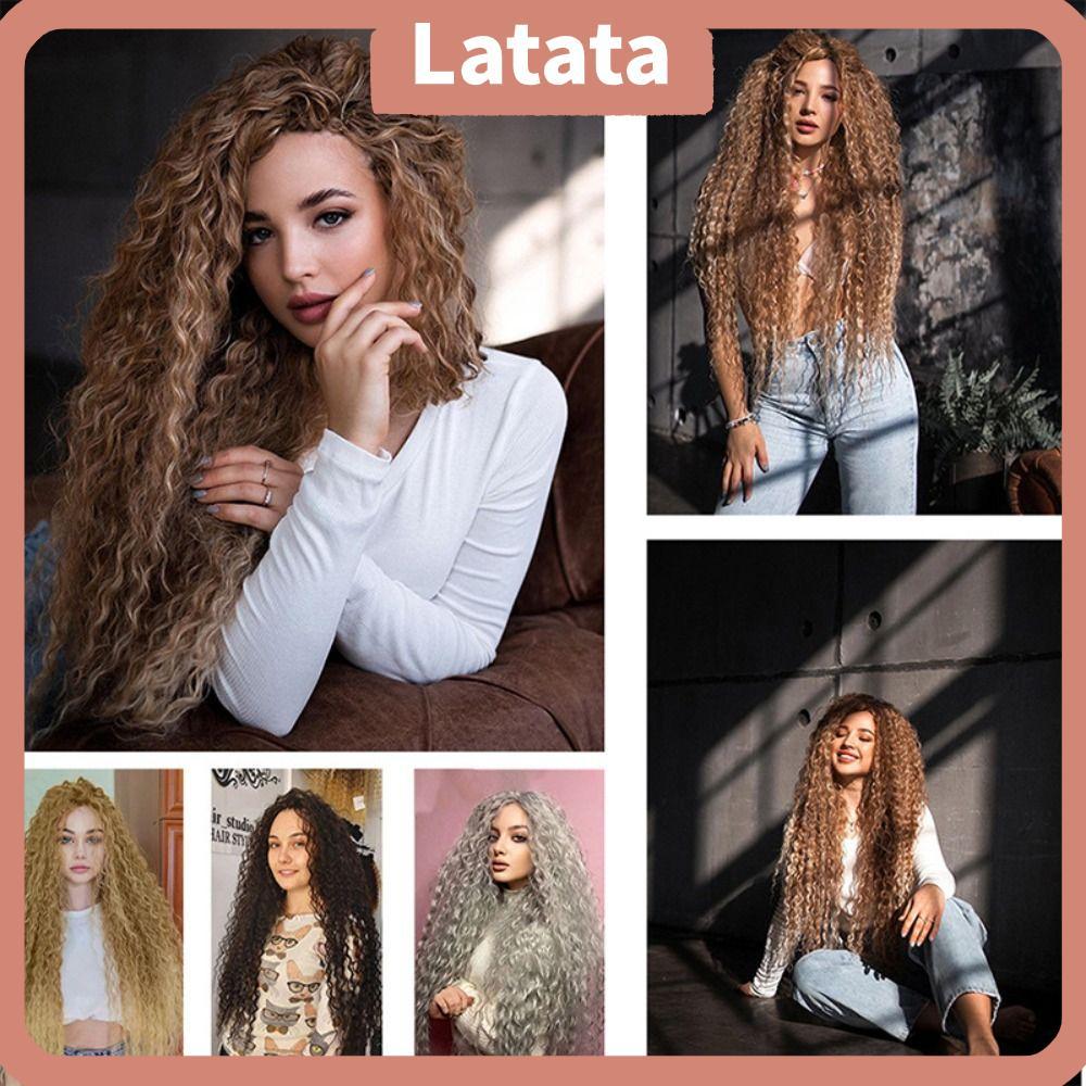 วิกผม LATA แบบโครเชต์ สำหรับผู้หญิง สังเคราะห์ไฟเบอร์ 30 นิ้ว ง่ายต่อการทอมและทนความร้อน