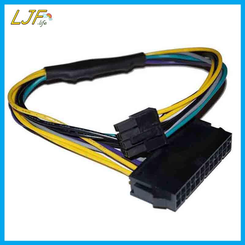 LJF 24 Pin Female to DELL Optiplex Server เมนบอร์ด 8 Pin Male Adapter Power Cable
