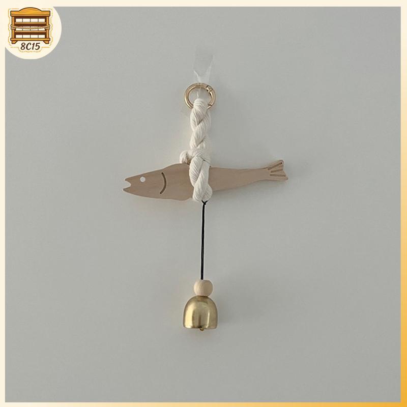 [8C15] เครื่องประดับรถยนต์ปลา Polla Wall Art แขวนไม้ประตูจี้ Bell Hangable สําหรับ Wall Door Wall Ar