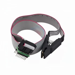 SOP8/16 IC Test Clip 1.27mm (Clamp+Wire+Plug, 1/2 Plugs, SOP8/16 Clip) รองรับ CH341A โปรแกรมเมอร์