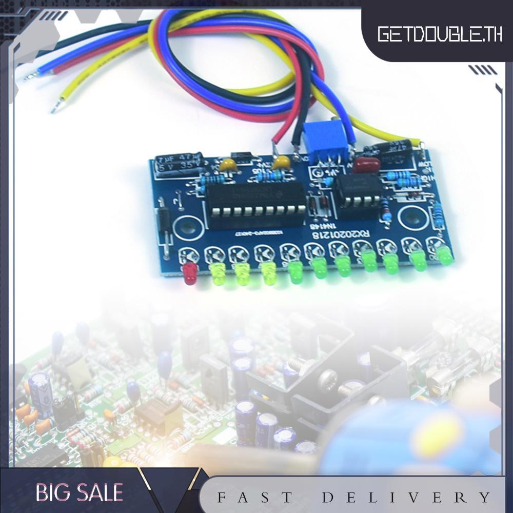 [Getdouble.th] LM3915 10 ตัวบ่งชี้ระดับเสียง LED DIY เครื่องวิเคราะห์สเปกตรัมเสียง Electoronics Ampl